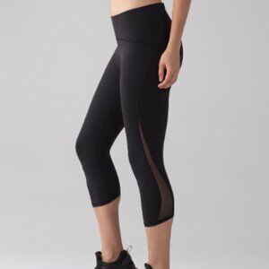 Lululemon Train Times Crop (17") Black Legging size 8